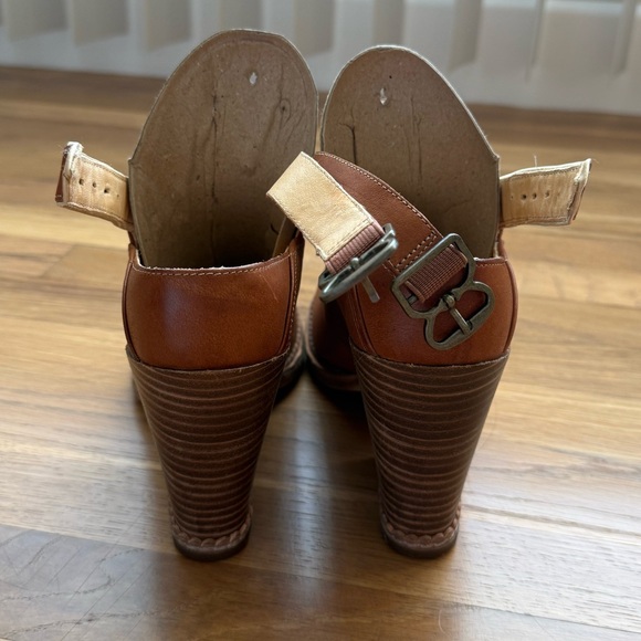 Timberland Marge Slingback Ankle Bootie Brown Leather Heels Size 7 - Picture 6 of 9